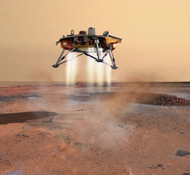 Modell der Phoenix-Landung auf dem Mars © NASA