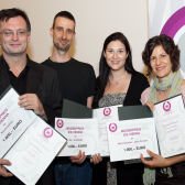 Die Gewinnerinnen und Gewinner des Medienpreises, Quelle: ice-vienna.at Die Gewinnerinnen und Gewinner des Medienpreises, Quelle: ice-vienna.at