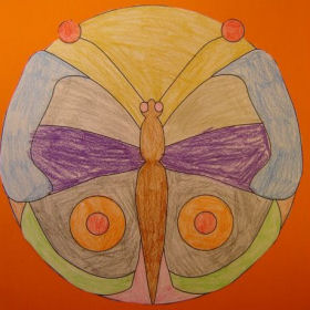 Schmetterings-Mandala; © (BIBER) Schulen ans Netz