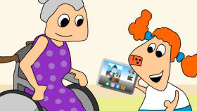 Ausschnitt aus dem Videoclip; © BIBER, Schulen ans Netz