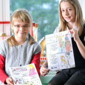 zwei Mädchen, die im Projekt mitgewirkt haben; © Elke Landrock