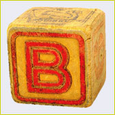Bauklotz mit Buchstabe B
