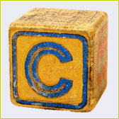 Bauklotz mit Buchstabe C