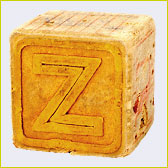 Bauklotz mit Buchstabe Z