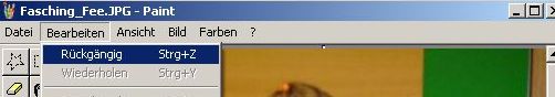 Screenshot aus dem Malprogramm Paint Screenshot aus dem Malprogramm Paint