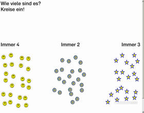 Bildausschnitt aus einem interaktivenTafelbild: "Kreise ein";  (BIBER) Schulen ans Netz